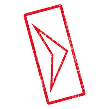 Arrowhead Right Icon Rubber Stamp Stock Illustration