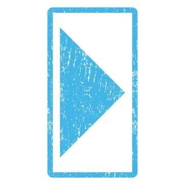 Arrowhead Right Icon Rubber Stamp Stock Illustration