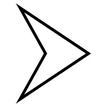 Arrowhead Right Outline Vector Icon Stock Illustration
