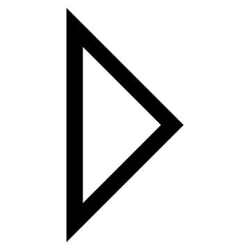 Arrowhead Right Outline Vector Icon Stock Illustration