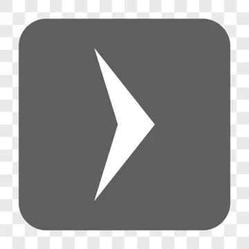 Arrowhead Right Rounded Square Button Illustrazione stock