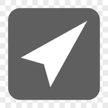 Arrowhead Right-Up Rounded Square Button Stock Illustration