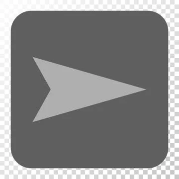 Arrowhead Right Rounded Square Button Illustrazione stock