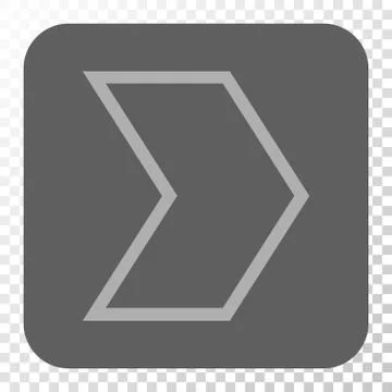 Arrowhead Right Rounded Square Button Illustrazione stock