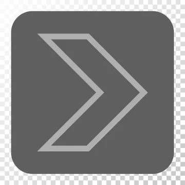 Arrowhead Right Rounded Square Button Illustrazione stock