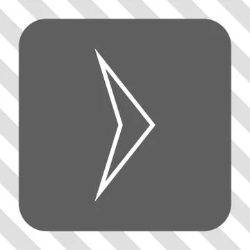 Arrowhead Right Rounded Square Button Illustrazione stock