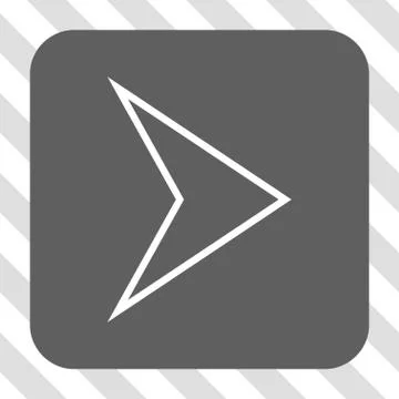 Arrowhead Right Rounded Square Button 스톡 일러스트