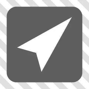 Arrowhead Right-Up Rounded Square Button Illustrazione stock