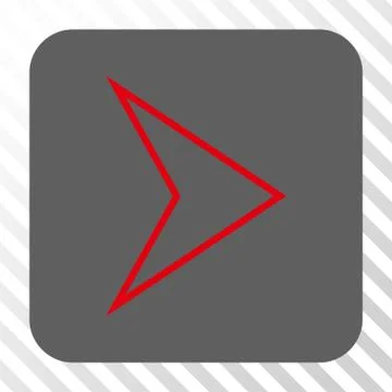 Arrowhead Right Rounded Square Button 스톡 일러스트