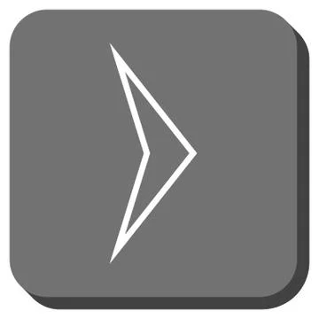 Arrowhead Right Rounded Square Glyph Icon Stock Illustration