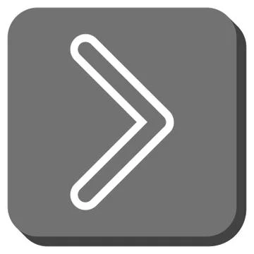 Arrowhead Right Rounded Square Glyph Icon Stock Illustration