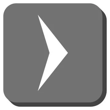 Arrowhead Right Rounded Square Glyph Icon Stock Illustration