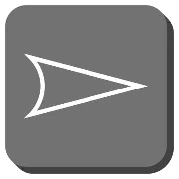 Arrowhead Right Rounded Square Vector Icon Stock Illustration