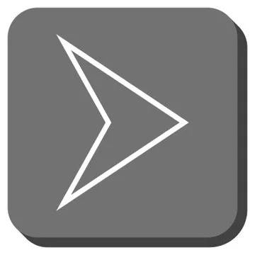 Arrowhead Right Rounded Square Vector Icon Stock Illustration