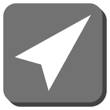 Arrowhead Right-Up Rounded Square Vector Icon Stock Illustration