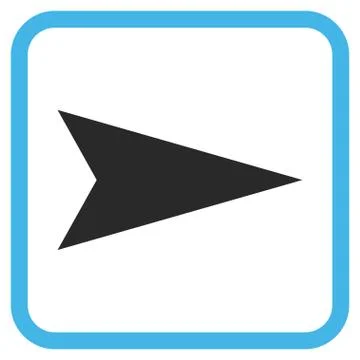 Arrowhead Right Vector Icon In a Frame Stock Illustration