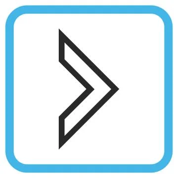 Arrowhead Right Vector Icon In a Frame Stock Illustration
