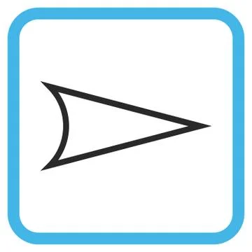 Arrowhead Right Vector Icon In a Frame Stock Illustration