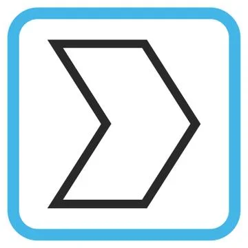 Arrowhead Right Vector Icon In a Frame Stock Illustration
