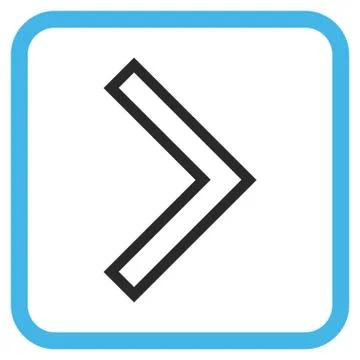 Arrowhead Right Vector Icon In a Frame Stock Illustration