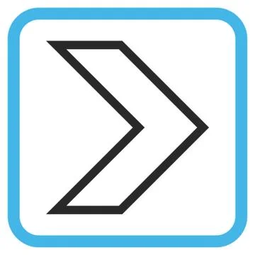 Arrowhead Right Vector Icon In a Frame Stock Illustration