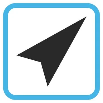 Arrowhead Right-Up Vector Icon In a Frame Stock Illustration