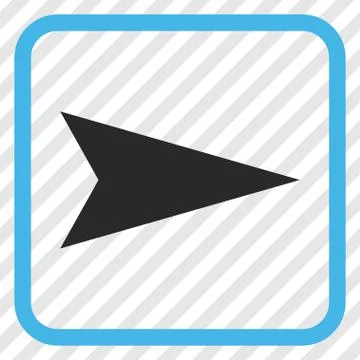 Arrowhead Right Vector Icon In a Frame Stock Illustration