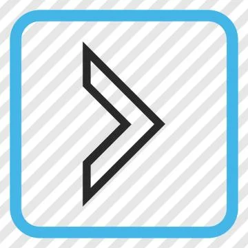 Arrowhead Right Vector Icon In a Frame Stock Illustration