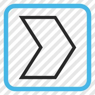 Arrowhead Right Vector Icon In a Frame Stock Illustration