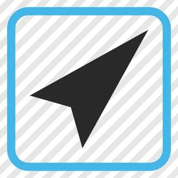 Arrowhead Right-Up Vector Icon In a Frame Stock Illustration