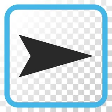 Arrowhead Right Vector Icon In a Frame Stock Illustration