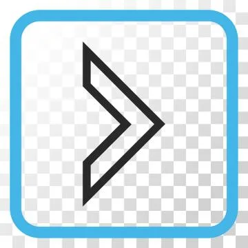 Arrowhead Right Vector Icon In a Frame Stock Illustration