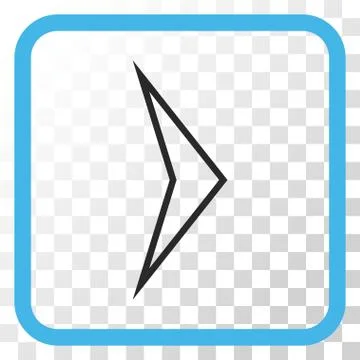 Arrowhead Right Vector Icon In a Frame Stock Illustration