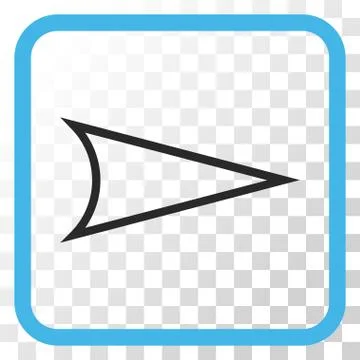 Arrowhead Right Vector Icon In a Frame Stock Illustration