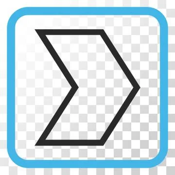 Arrowhead Right Vector Icon In a Frame Stock Illustration