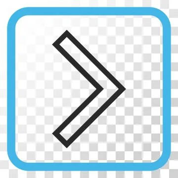 Arrowhead Right Vector Icon In a Frame Stock Illustration