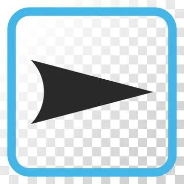 Arrowhead Right Vector Icon In a Frame Stock Illustration