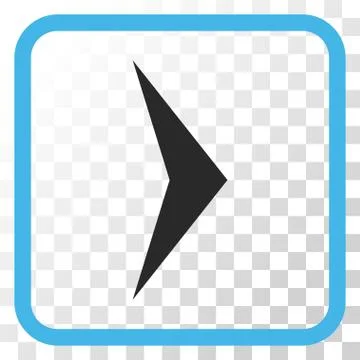 Arrowhead Right Vector Icon In a Frame Stock Illustration