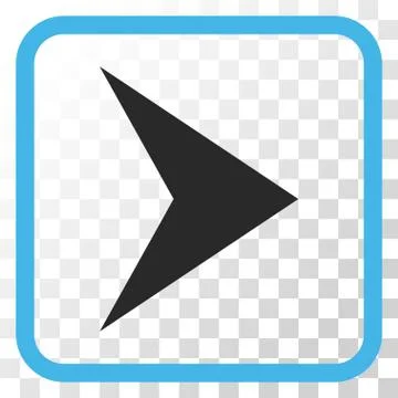 Arrowhead Right Vector Icon In a Frame Stock Illustration