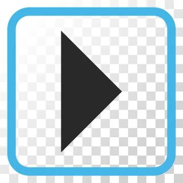 Arrowhead Right Vector Icon In a Frame Stock Illustration