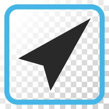 Arrowhead Right-Up Vector Icon In a Frame Stock Illustration