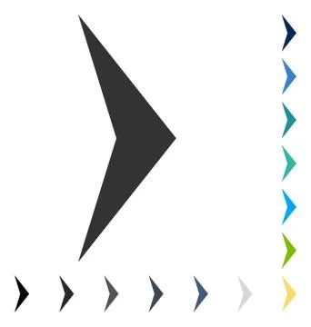 Arrowhead Right Vector Icon Illustrazione stock