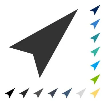 Arrowhead Right-Up Vector Icon Stock Illustration