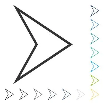 Arrowhead Right Vector Icon Stock Illustration