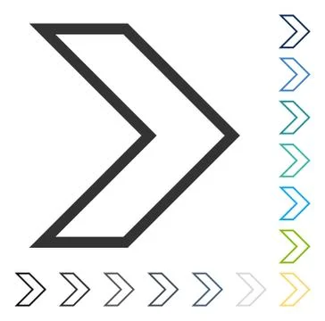 Arrowhead Right Vector Icon Stock Illustration