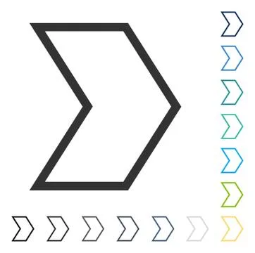 Arrowhead Right Vector Icon Stock Illustration