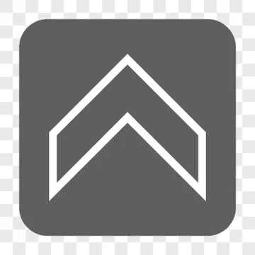 Arrowhead Up Rounded Square Button Stock Illustration