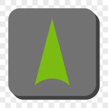 Arrowhead Up Rounded Square Button Illustrazione stock