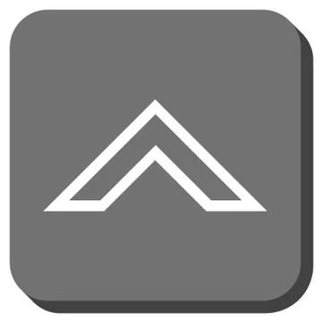 Arrowhead Up Rounded Square Vector Icon Stock Illustration