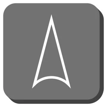 Arrowhead Up Rounded Square Vector Icon Stock Illustration